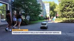 Fordham University rolls out food-delivery robots News Clip