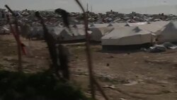 Driving pan of Syrian refugee camp News Clip