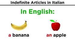 Indefinite Articles in Italian Instructional Video