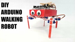 How to Build a Walking Arduino Robot (Quadruped) with Cheap Materials | Science Project Instructional Video