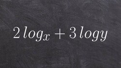 Learning the basics for condensing logarithmic expressions Instructional Video