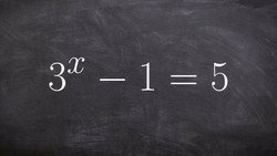 Learn how to solve an exponential equation when the base is three Instructional Video