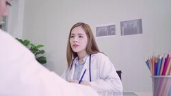 Professional Asian doctor medical professionals team brainstorming in a meeting. Team of healthcare workers discussing in boardroom at hospital. Health care and assistance concept. Stock Footage