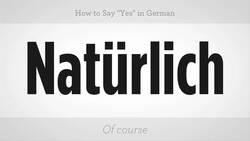 How to Say "Yes" in German Instructional Video