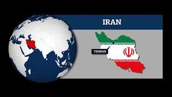 Earth Sphere Map and Iran Country Map with National Flag Stock Footage