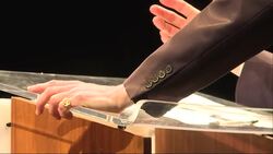 Cutaways of Rory Stewart making Tory leadership bid News Clip