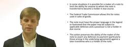 Limit Holder in Due Course Status - FTC Rule Instructional Video