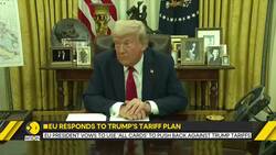 EU president vows to use 'all cards' to push back against Trump tariffs News Clip