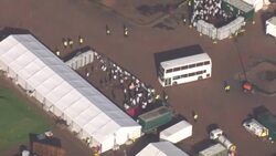 Aerial shots of the Manston migrant centre... News Clip