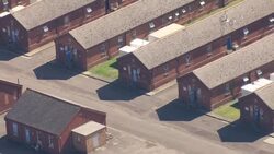UK: Napier Barracks in Folkestone. News Clip
