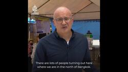 Huge voter turnout reported as Thailand votes in election News Clip