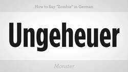 How to Say "Zombie" in German Instructional Video