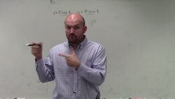 Learn to basics of eliminating the parameter with sine and cosine Instructional Video