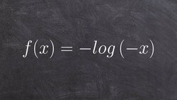 Learn how to graph a logarithm with reflections over x and y axis Instructional Video