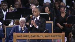 UPDATED: Reverend Al Sharpton calls Aretha Franklin 'soundtrack of the Civil Rights movement' and 'corrects' President Trump News Clip