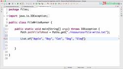 Java Programming for Complete Beginners - Java 16 - Step 04 - Writing Content to a File - Files Write Method Instructional Video