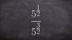 Dividing two exponents with fractional powers Instructional Video