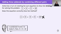 Explain that the addends can be added in any order Instructional Video