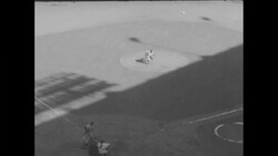 New York Yankees' Don Larsen pitches a perfect game against the Brooklyn Dodgers during the 1956 World Series News Clip