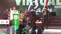 CLEAN : Zambian President Edgar Lungu holds virtual rally on eve of election News Clip