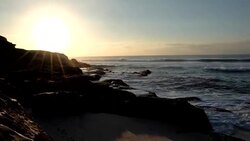 Amazing view of sunrise at the beach in Australia Stock Footage