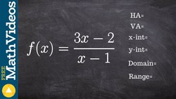 How to graph a rational function by simplifying to the reciprocal functions Instructional Video