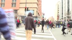 Police push Trump inauguration protesters back and fire stun grenades at them News Clip