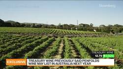 Treasury Wine CEO: Demand in China Recovering 'Strongly' News Clip