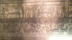 Egypt, Dendara Temple - Emblaming(Mummifiction) room Stock Footage