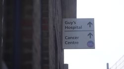 Scene outside Guy's Hospital following reports of a chemical incident News Clip