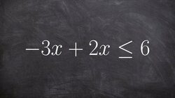 Solving a one step inequality by combining like terms Instructional Video