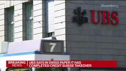 UBS Completes Credit Suisse Takeover News Clip