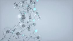 4K Abstract Molecular Network. Stock Footage