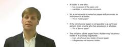 Who is a Holder of a Negotiable Instrument? Instructional Video