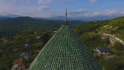 Old Bagrati Cathedral in Kutaisi, religious landmark of Georgia, architecture Stock Footage