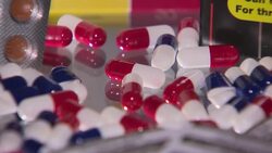 UK: Stockshots of Prescription Painkillers. News Clip