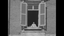 Pope Pius XII, after recovering from illness, makes public appearance in St. Peter's Square in Vatican City News Clip