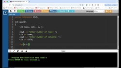 C++: Nested for-loop with inputs to print a unique Pattern Instructional Video