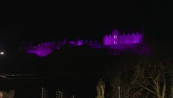 Edinburgh Castle purple for Holocaust Memorial Day News Clip