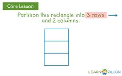 Partitioning Rectangles into Same-Sized Squares Using Columns and Rows Instructional Video