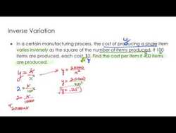 Inverse Variation Instructional Video