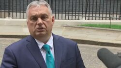 Viktor Orban interview outside Downing Street News Clip