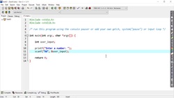 Using scanf for User Input in C Program Instructional Video