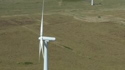 Wind turbines on a wind farm News Clip