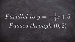 How to write the equation of a line perpendicular to another through a point Instructional Video