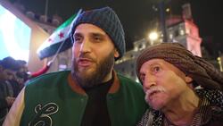Syrians celebrate in Piccadilly Circus News Clip