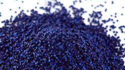 Dropping Raw plastic granules for industry on a white background Stock Footage