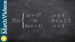 Graph a Piecewise Function With Three Equations Instructional Video