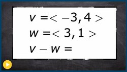 How to subtract two vectors Instructional Video