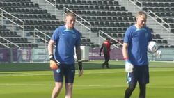 Jordan Pickford training for England during the Qatar World Cup News Clip